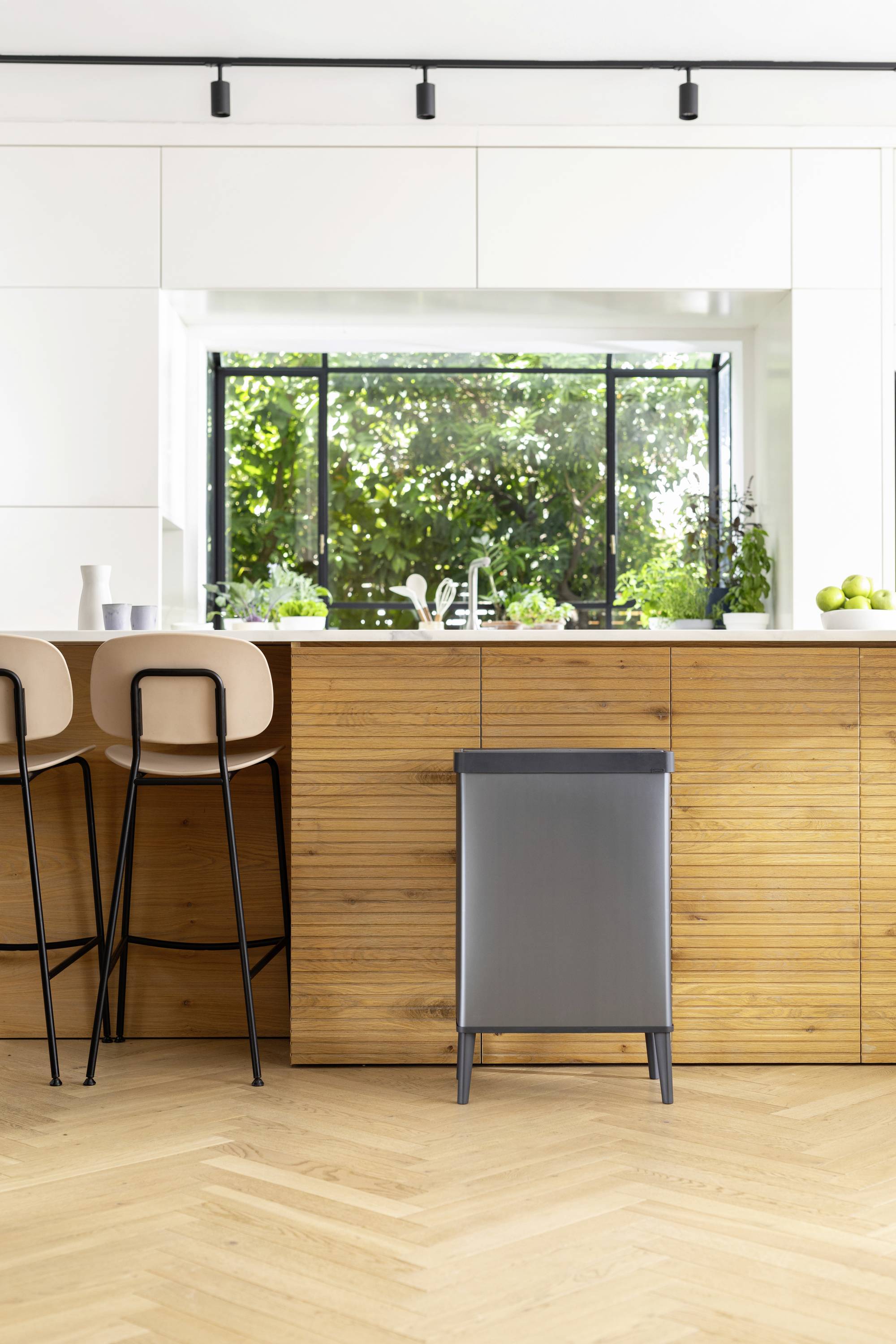 Curver E-COM - VERTO Bin HIGH Abfalleimer 54L, perlgrau 261011 Mülleimer Perlgrau 1St.