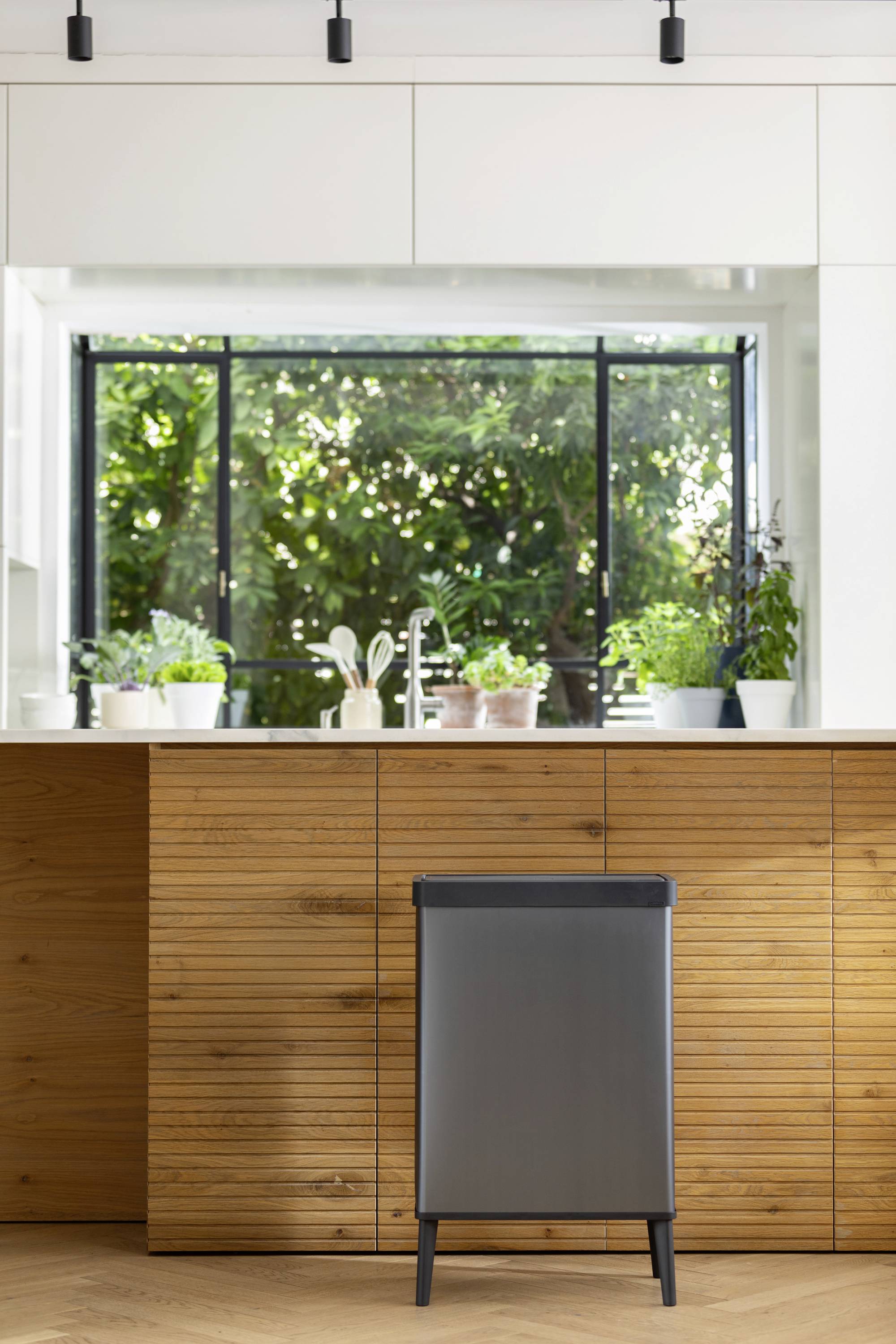 Curver E-COM - VERTO Bin HIGH Abfalleimer 54L, perlgrau 261011 Mülleimer Perlgrau 1St.