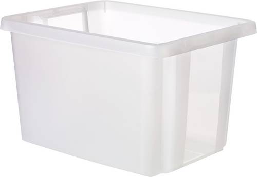 Curver 225497 Drehstapelbehälter ESSENTIALS Drehstapelbox 26L, transparent stapelbar Transparent 1