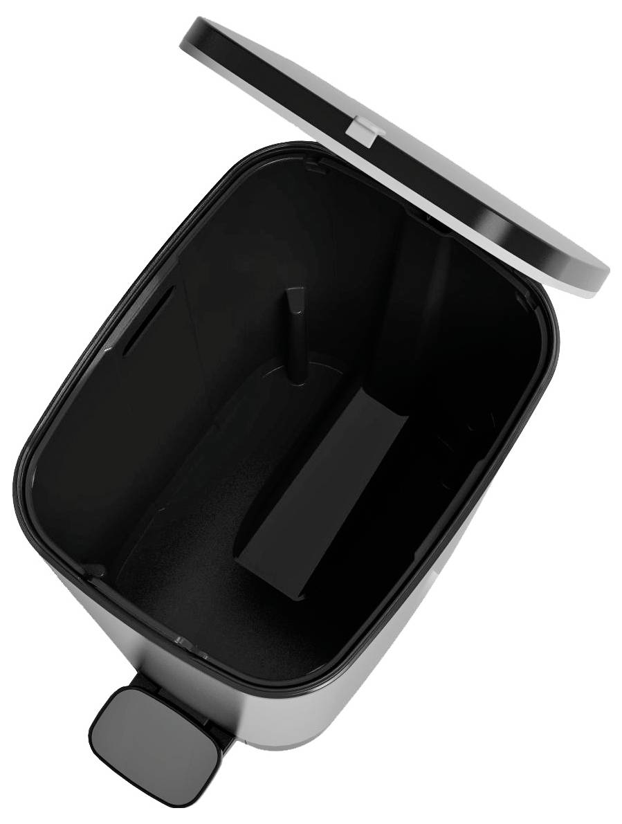 Curver CHIC BIN STYLE Abfallbehälter L [45L], silber 237241 Mülleimer Kunststoff Silber 1St.