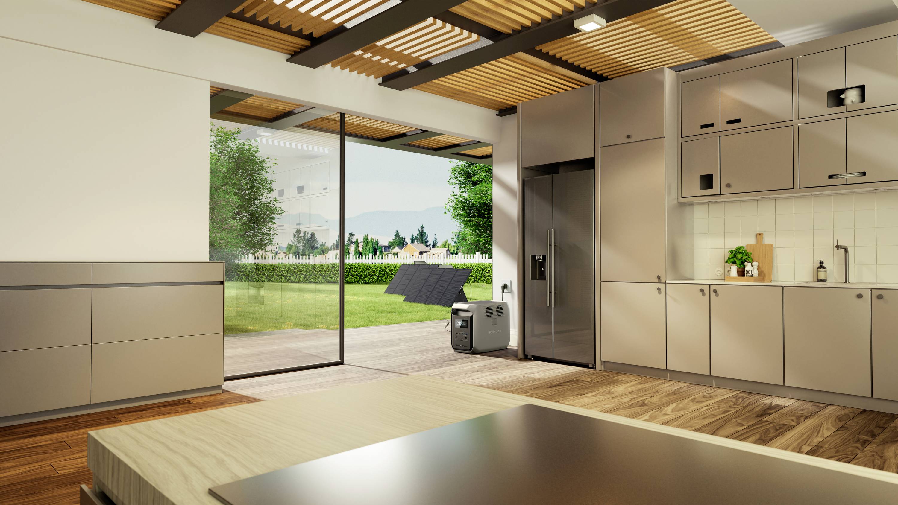 ECOFLOW Delta 3 1500 Powerstation LiFe Schwarz, Grau mit Laderegler