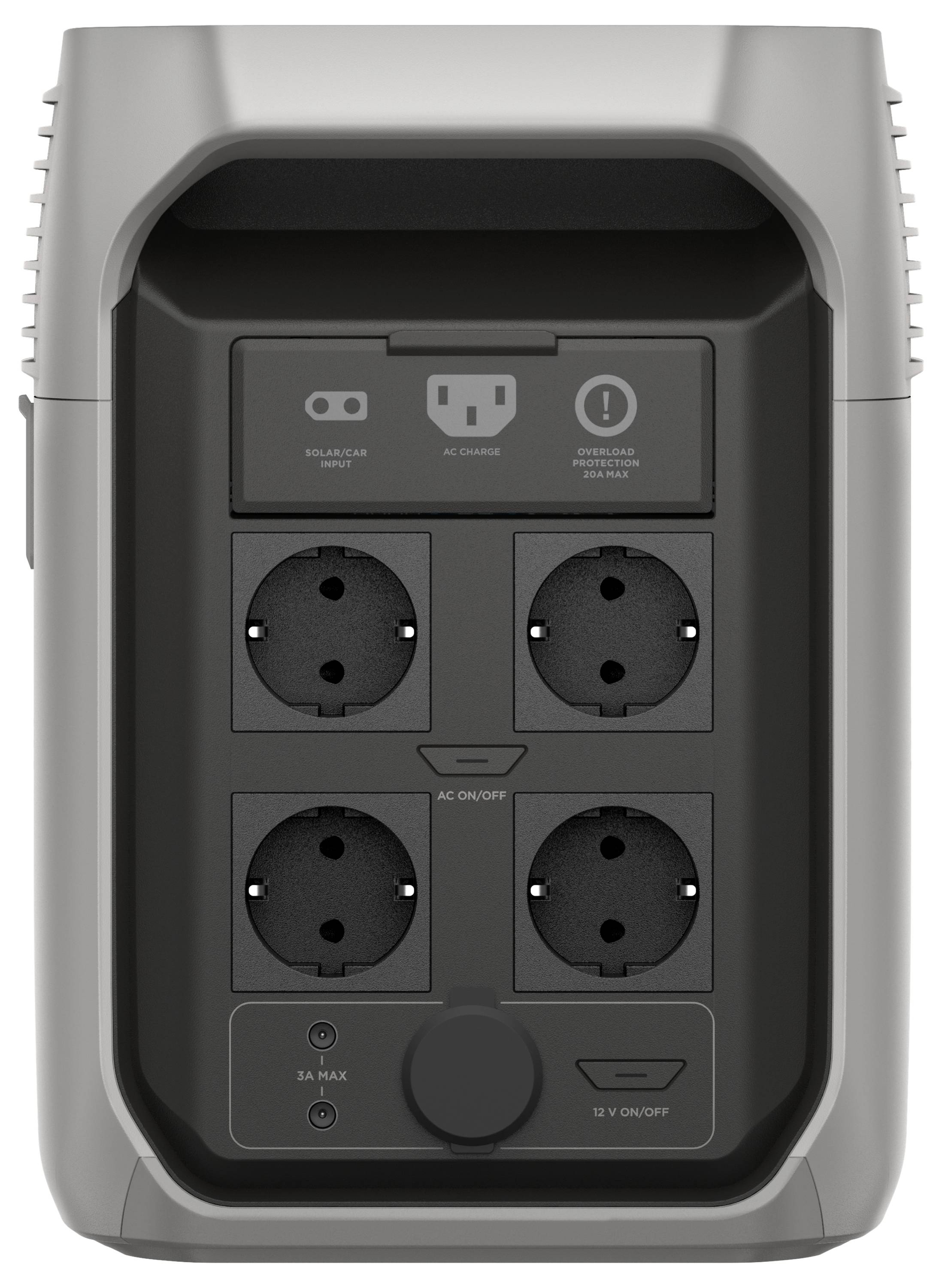 ECOFLOW Delta 3 1500 Powerstation LiFe Schwarz, Grau mit Laderegler