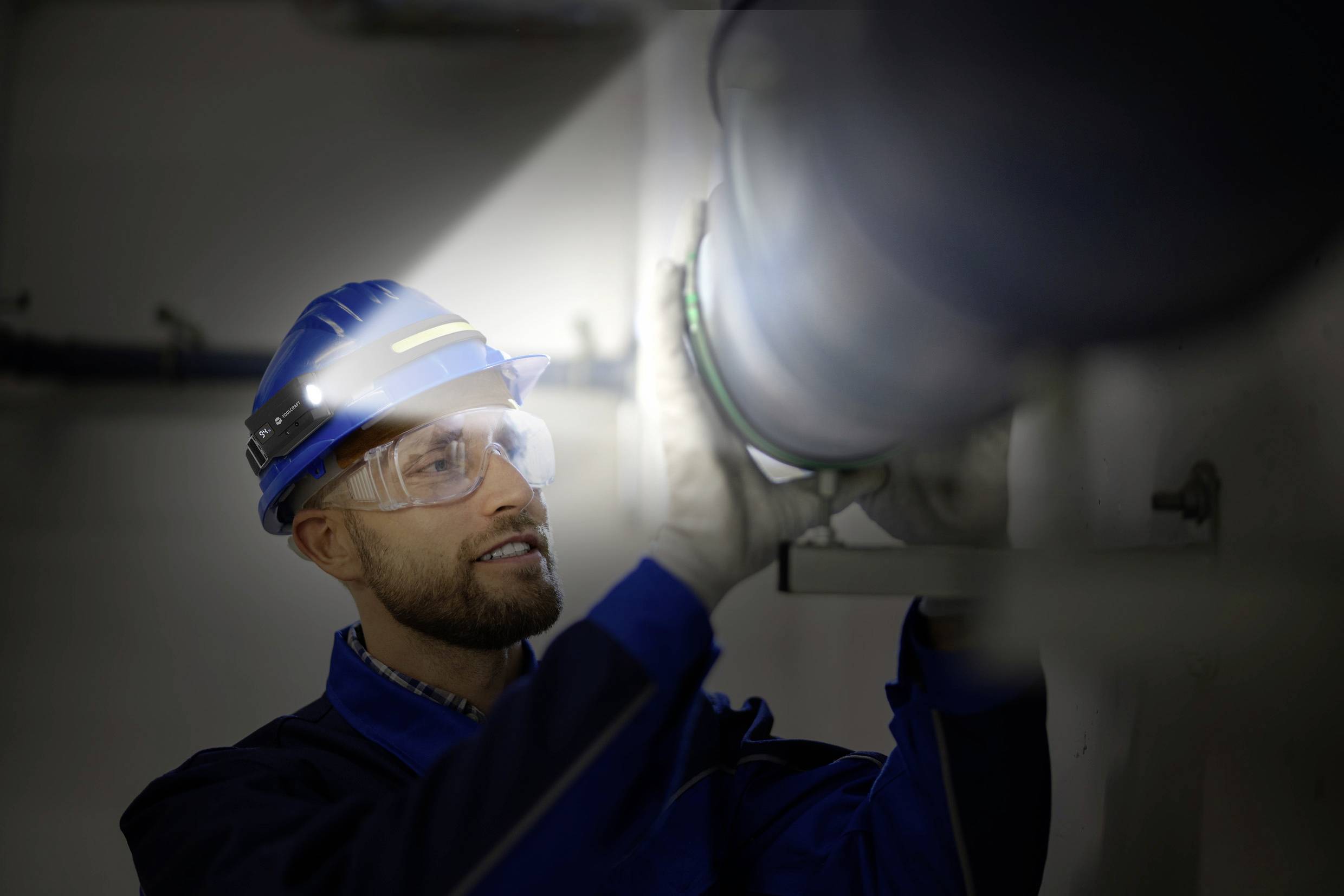 TOOLCRAFT COB LED Stirnlampe Li-Ionen Akkus 320lm 8h TO-10211664