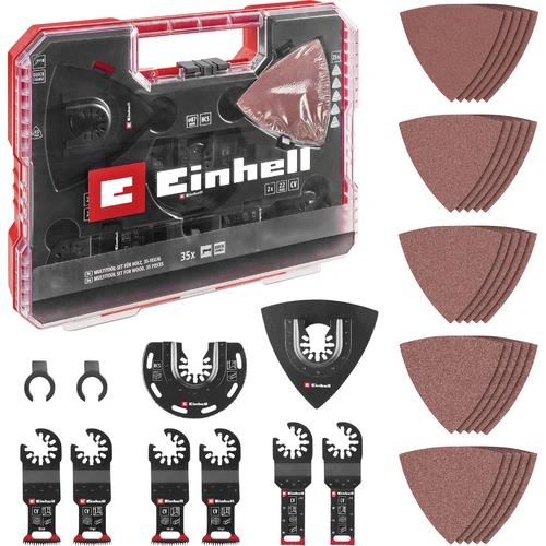 Einhell 708136 XLPLUS-CASE HCS, Aluminiumoxid, Chrom-Vanadium Stahl Multifunktionswerkzeug-Zubehör-Set 1 Set Einhell 708136 XLPLUS-CASE HCS, Aluminiumoxid, Chrom-Vanadium Stahl Multifunktionswerkzeug-Zubehör-Set 1 Set