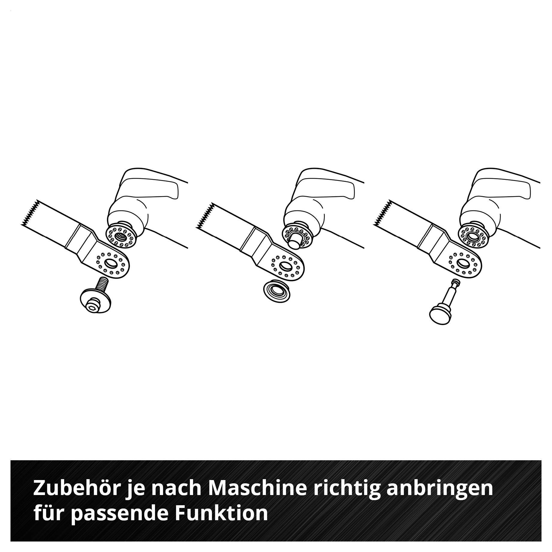 Eine Person verwendet ein HM-Halbrundsägeblatt, das an einem Werkzeug zum Schneiden von Fliesen befestigt ist, um Präzision beim Fräsen von Schlitzen und beim Ausschneiden von Fliesenfugen zu gewährleisten.