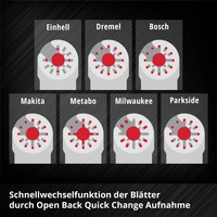 Einhell 708170 XXL -CASE Aluminiumoxid, Chrom-Vanadium Stahl, BiM, HCS, HM Multifunktionswerkzeug-Z Einhell 708170 XXL -CASE Aluminiumoxid, Chrom-Vanadium Stahl, BiM, HCS, HM Multifunktionswerkzeug-Z