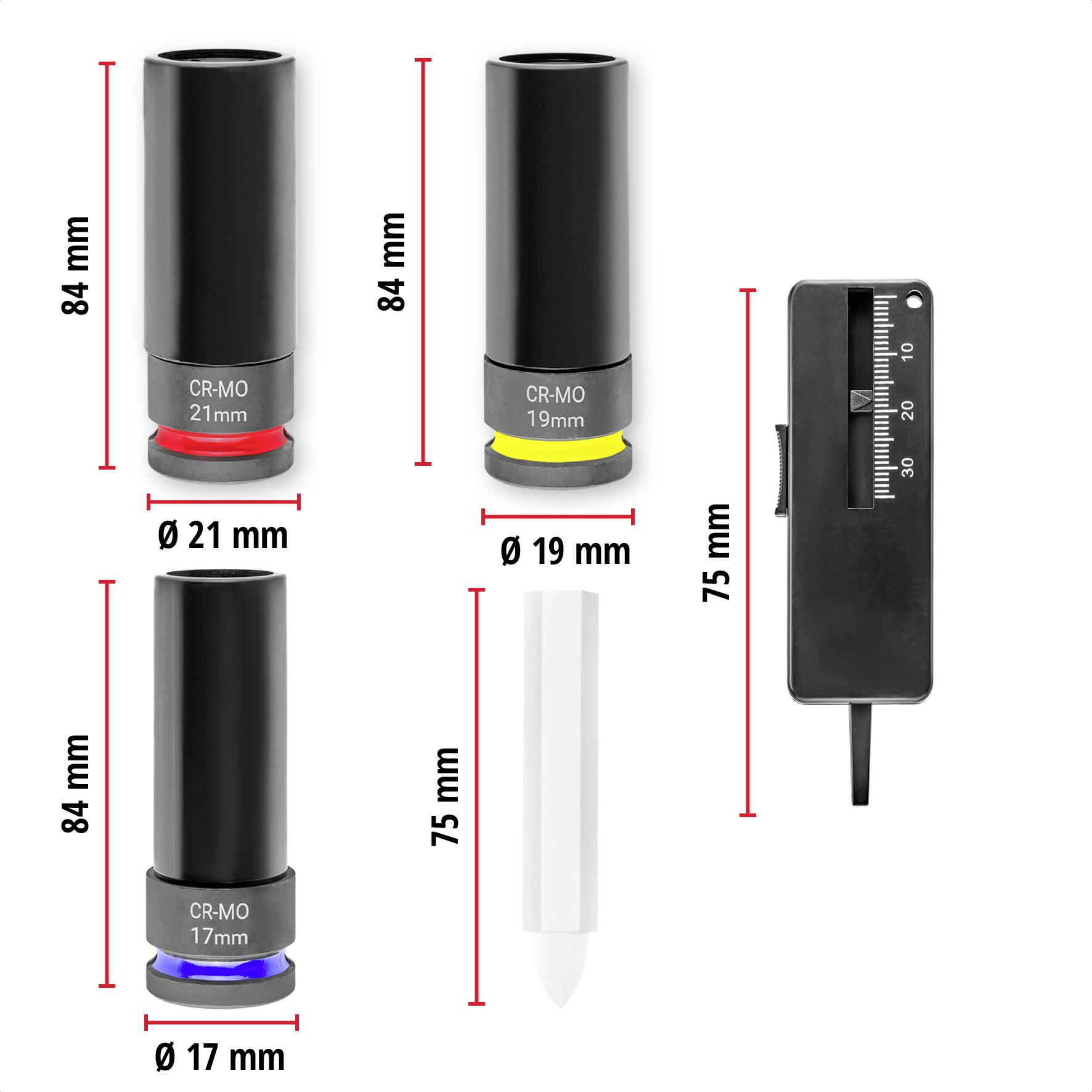 Einhell Impact Bit- und Steckschlüssel-Set 1/2" 109273