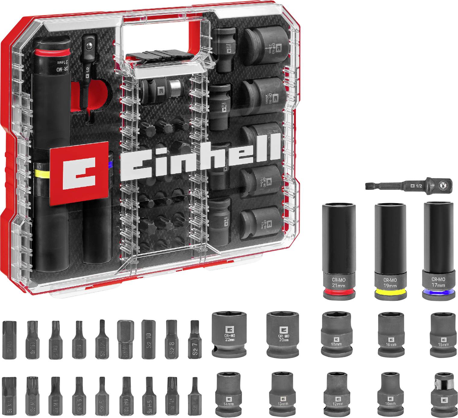 Einhell Impact Bit- und Steckschlüssel-Set 1/2" 109288