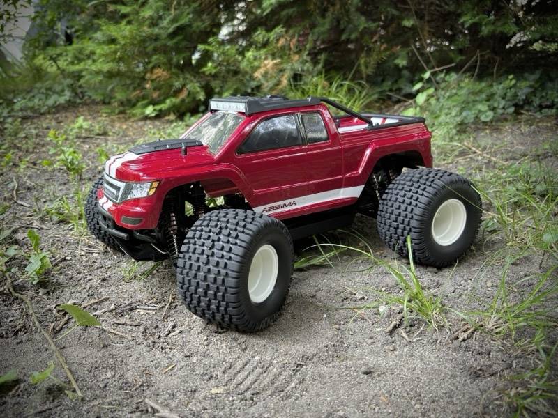 Absima 1:10 Monstertruck Kompletträder Block-Profil Weiß 2St.
