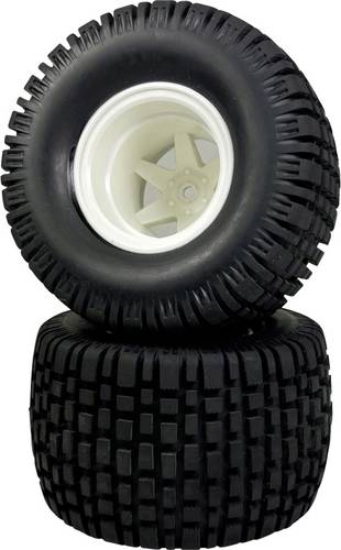 Absima 1:10 Monstertruck Kompletträder Block-Profil Weiß 2 St.