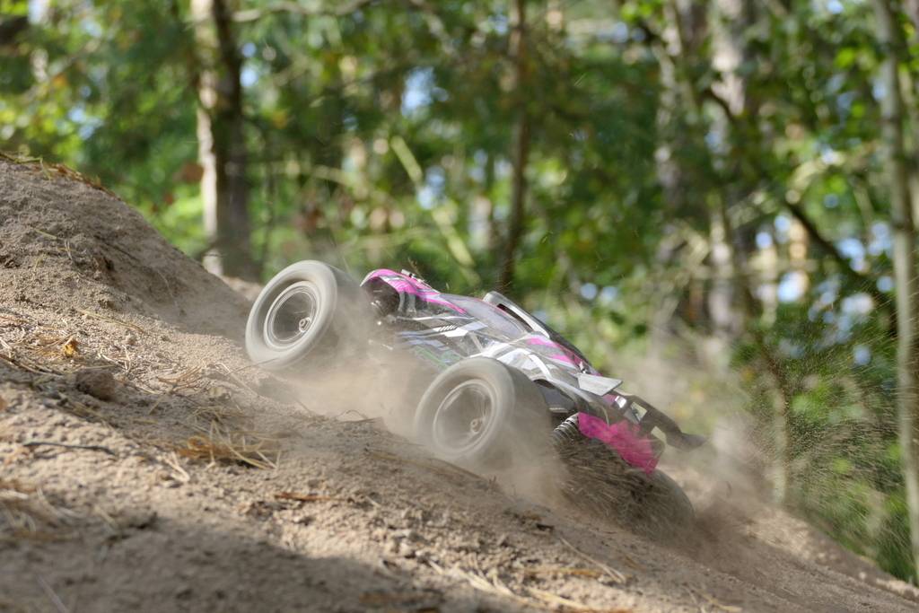 Absima Mini AT Pink, Grau Brushed 1:16 RC Modellauto Elektro Truggy Allradantrieb (4WD) RtR 2,4GHz