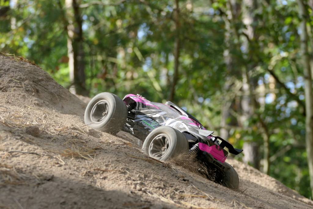 Absima Mini AT Pink, Grau Brushed 1:16 RC Modellauto Elektro Truggy Allradantrieb (4WD) RtR 2,4GHz