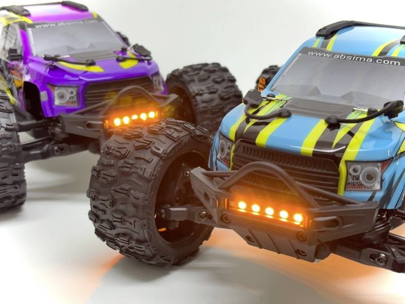 Absima Mini AMT Fluo Blau Brushless 1:16 RC Modellauto Elektro Monstertruck Allradantrieb (4WD) RtR 2,4GHz