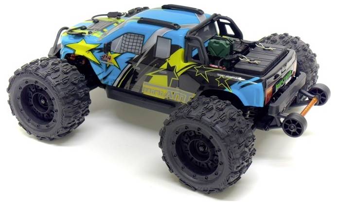Absima Mini AMT Fluo Blau Brushless 1:16 RC Modellauto Elektro Monstertruck Allradantrieb (4WD) RtR 2,4GHz