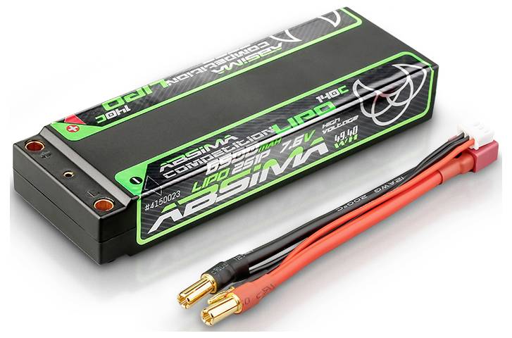 Absima Modellbau-Akkupack (LiPo) 7.6V 6500 mAh Zellen-Zahl: 2 140 C Hardcase 5 mm, T-Stecker