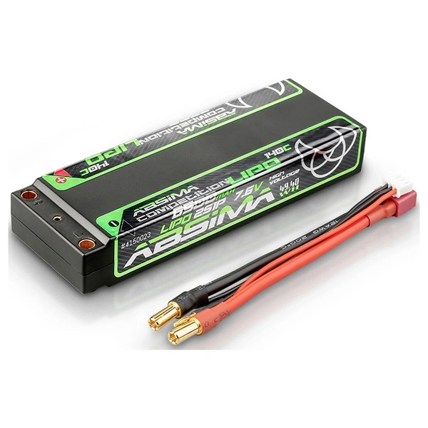 Absima Modellbau-Akkupack (LiPo) 7.6V 6500 mAh Zellen-Zahl: 2 140 C Hardcase 5 mm, T-Stecker Absima Modellbau-Akkupack (LiPo) 7.6V 6500 mAh Zellen-Zahl: 2 140 C Hardcase 5 mm, T-Stecker