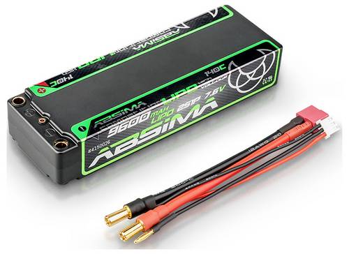 Absima Modellbau-Akkupack (LiPo) 7.6 V 9600 mAh Zellen-Zahl: 2 140 C Hardcase 5 mm, T-Stecker