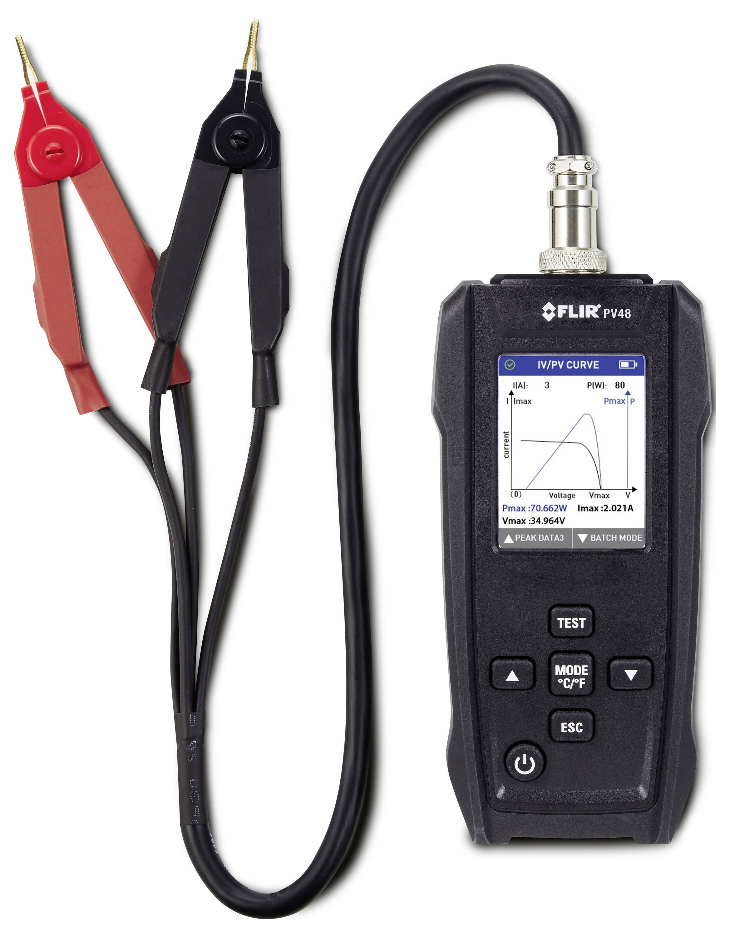 FLIR Solarpanel-Tester und I-V-Kennlinien-Tracer mit Temperaturmessungen PV48 Solar-Panel-Tester