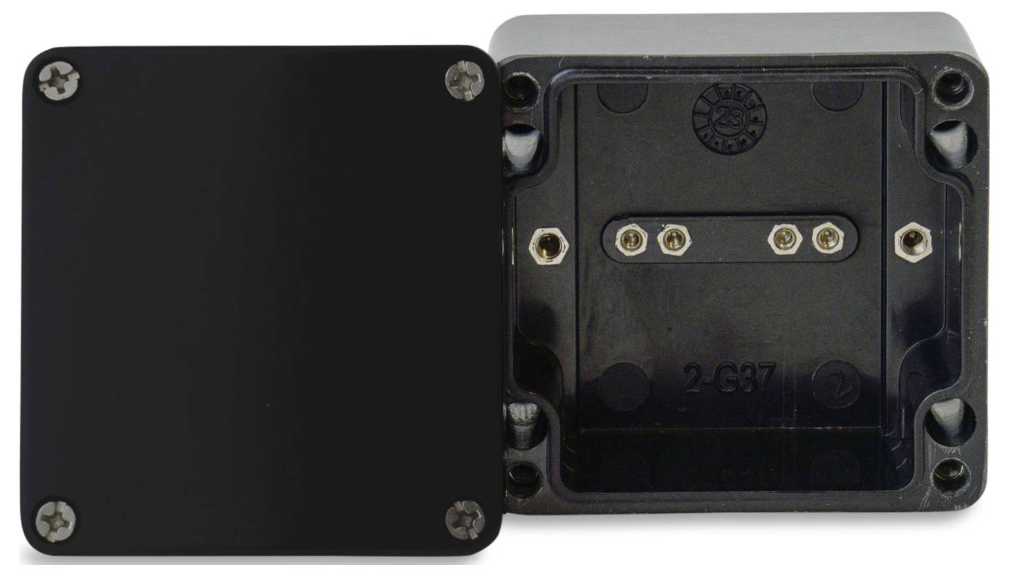 Boxexpert Elbe Polyester schwarz 807555 Industrie-Gehäuse 75 x 80 x 55 Kunststoff (glasfaserverstärkt) Graphitschwarz 1St.