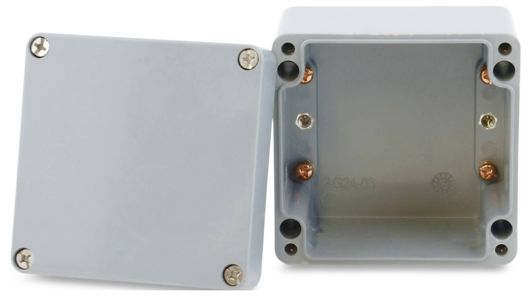 Boxexpert Elbe Polyester grau 12212090 Industrie-Gehäuse 120 x 122 x 90 Kunststoff (glasfaserverstärkt) Grau 1St.