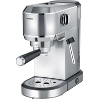 Severin KA 5997 Espressomaschine mit Siebträger Chrom (gebürstet), Schwarz 1350 W mit Milchaufschäumdüse Severin KA 5997 Espressomaschine mit Siebträger Chrom (gebürstet), Schwarz 1350 W mit Milchaufschäumdüse