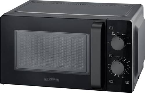 Severin MW 9587 Mikrowelle Schwarz (matt), Edelstahl 800W Timerfunktion