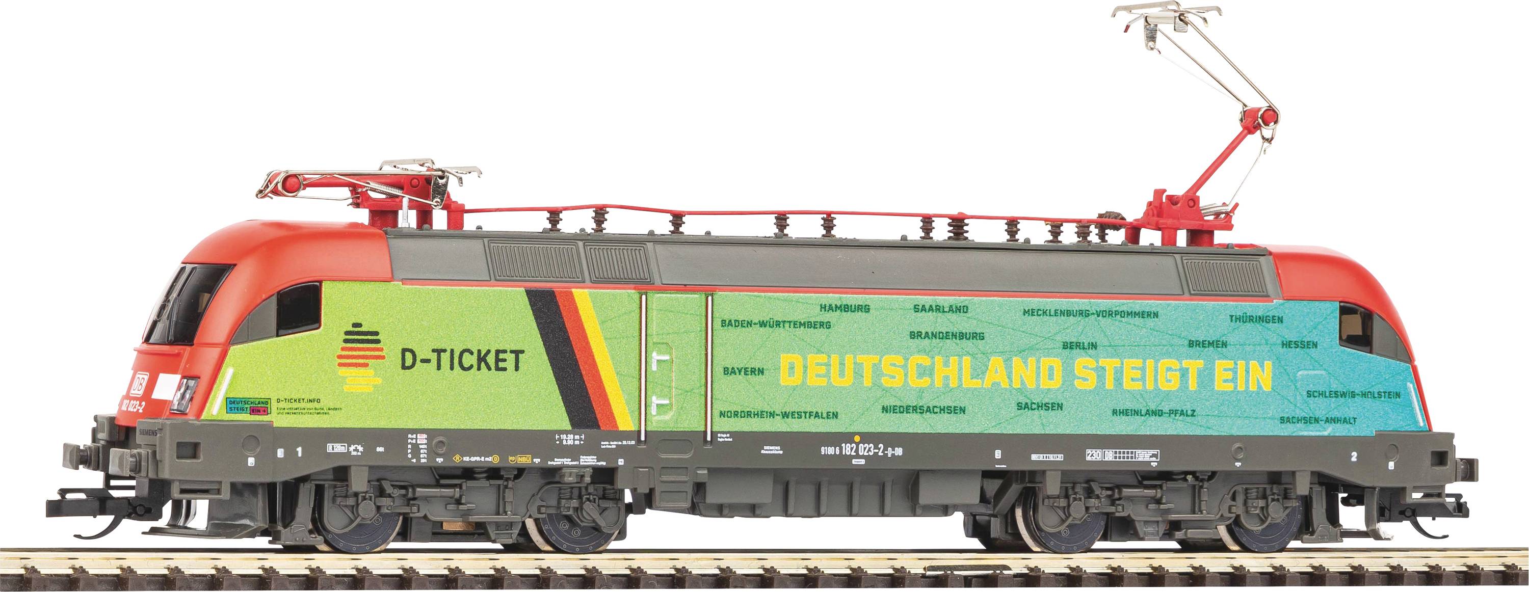 Piko TT 47441 TT E-Lok BR 182 Taurus D-Ticket der DB AG