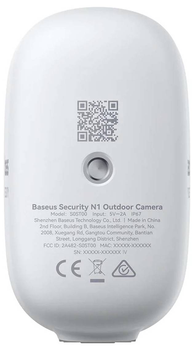 Baseus N1 Plus Outdoor 2K S0TZ002130 WLAN IP Überwachungskamera 2304 x 1296 Pixel