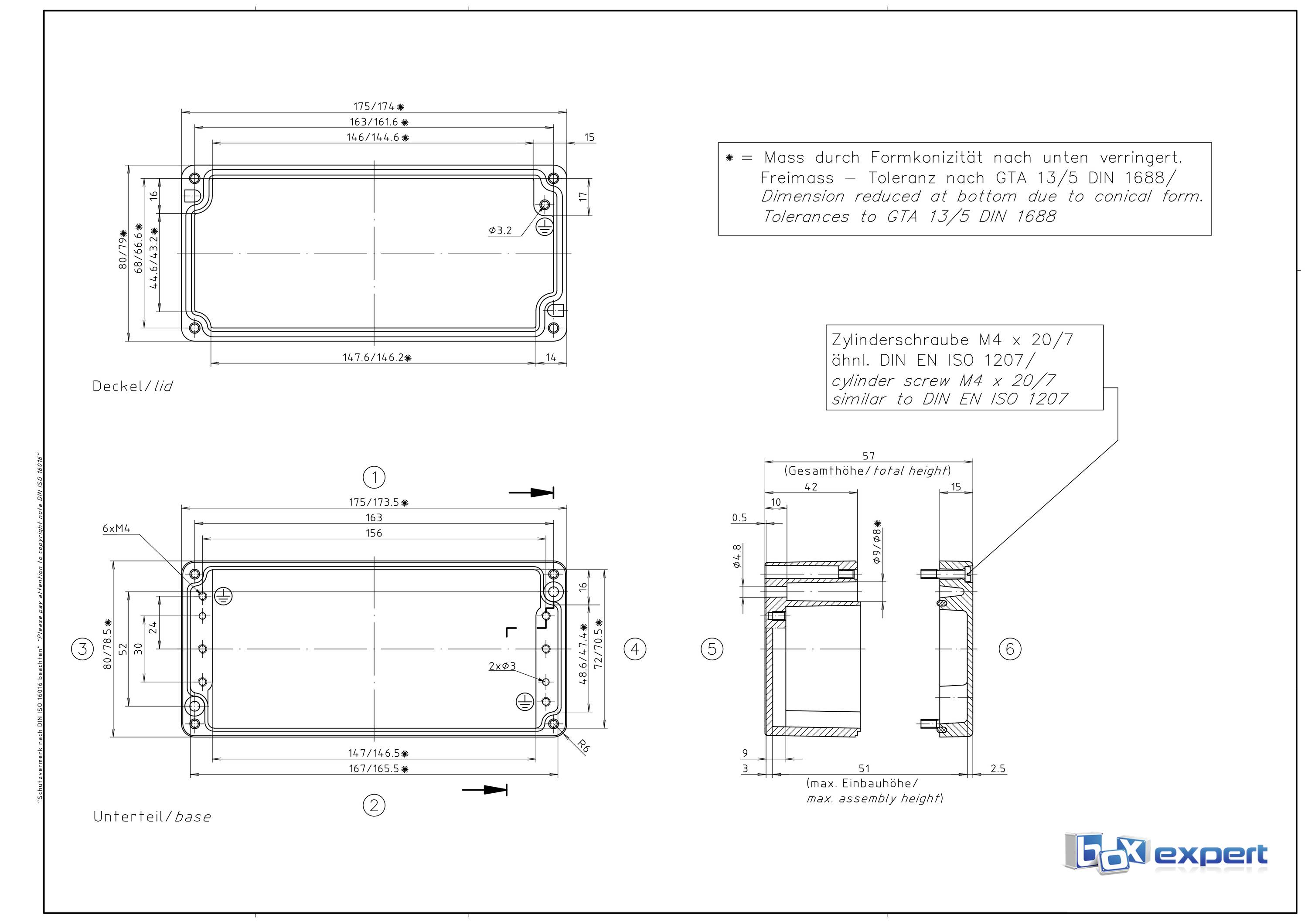 Boxexpert Alster 1758057 Gehäuse 80 x 175 x 57 Aluminium Silber-Grau 1St.