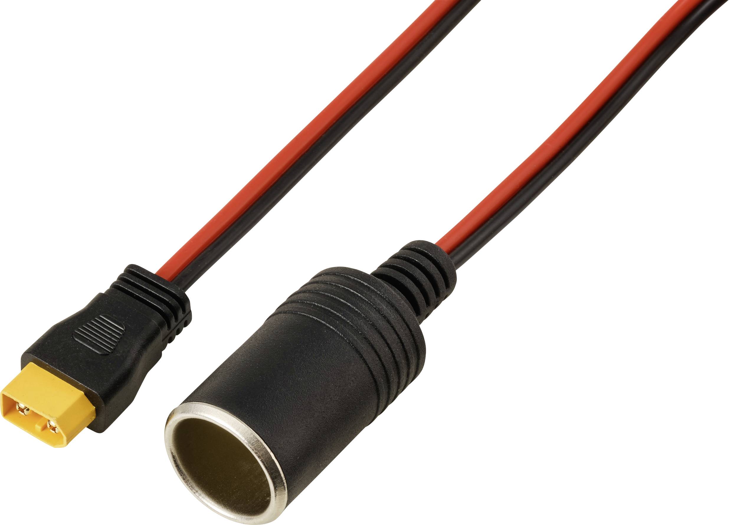 TRU COMPONENTS Zigarettenanzünder auf XT60-Kabel 2 m TC-13619284 Schwarz, Rot Inhalt: 1 St.