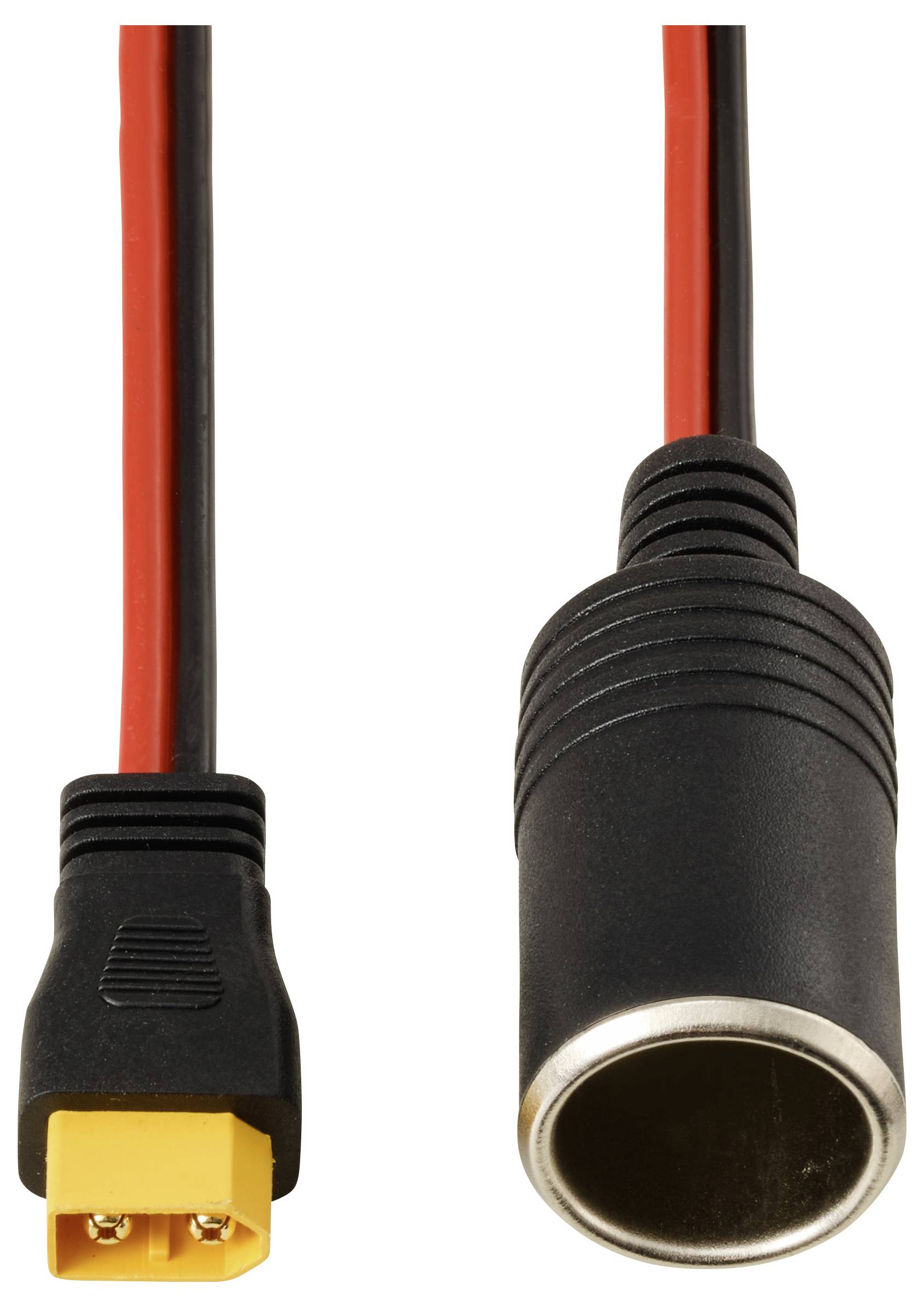 TRU COMPONENTS Zigarettenanzünder auf XT60-Kabel 2m TC-13619284 Schwarz, Rot Inhalt: 1St.