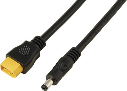 TRU COMPONENTS DC-Stecker 2,1/5,5 mm auf XT60-Kabel 0,5 m TC-13619288 Schwarz Inhalt: 1 St.