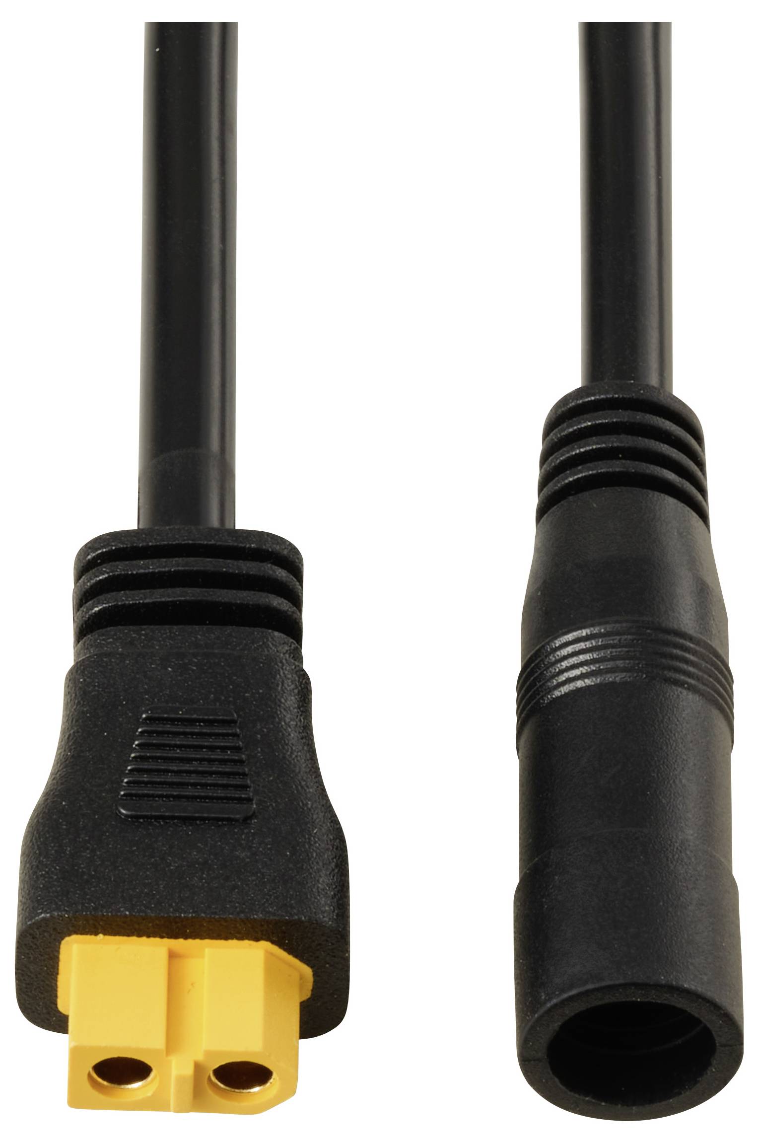 TRU COMPONENTS DC-Buchse 2,1/5,5mm auf XT60-Kabel 0,5m TC-13619292 Schwarz Inhalt: 1St.