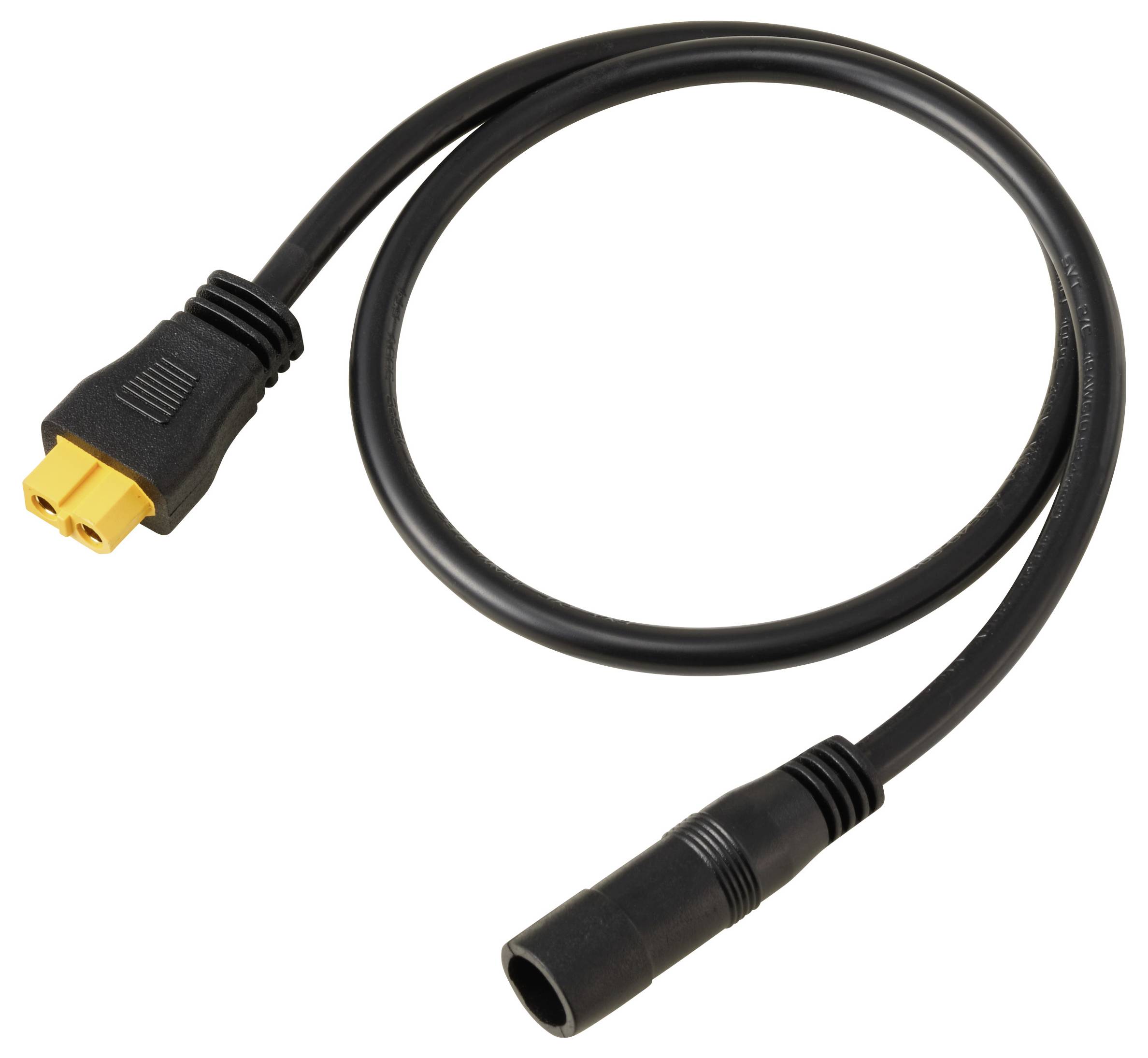 TRU COMPONENTS DC-Buchse 2,5/5,5mm auf XT60-Kabel 0,5m TC-13619300 Schwarz Inhalt: 1St.