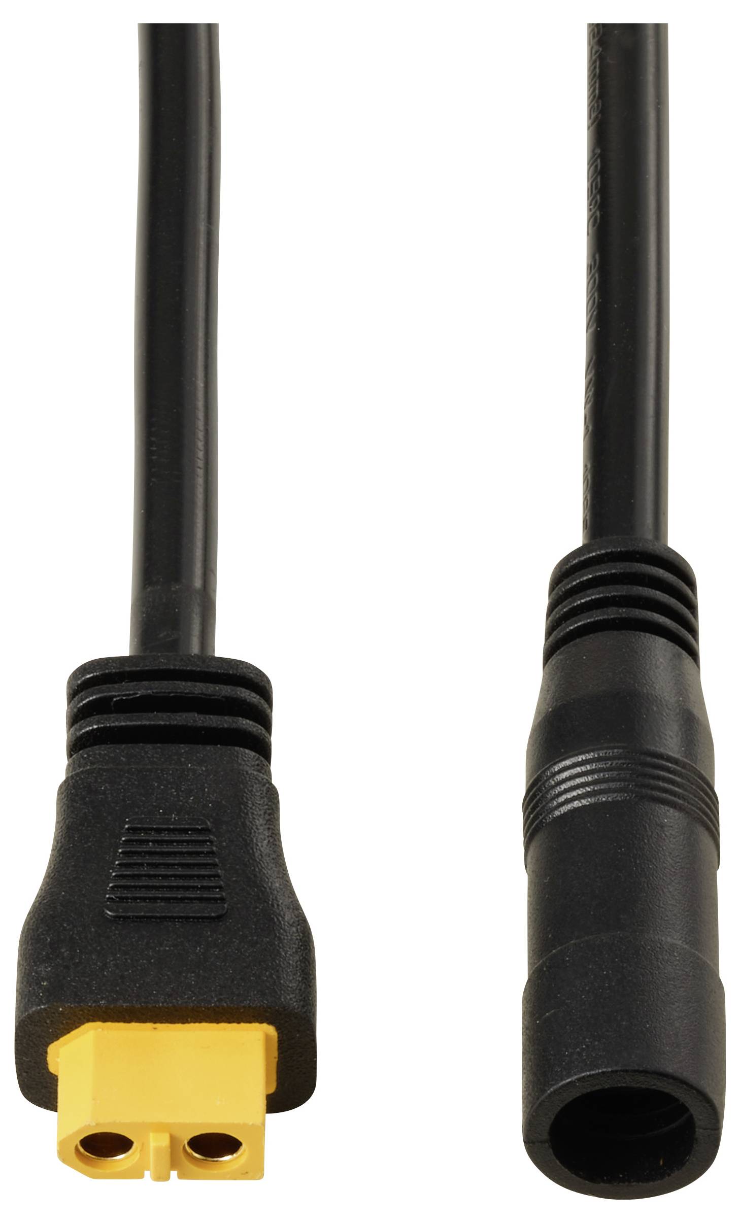 TRU COMPONENTS DC-Buchse 2,5/5,5mm auf XT60-Kabel 0,5m TC-13619300 Schwarz Inhalt: 1St.