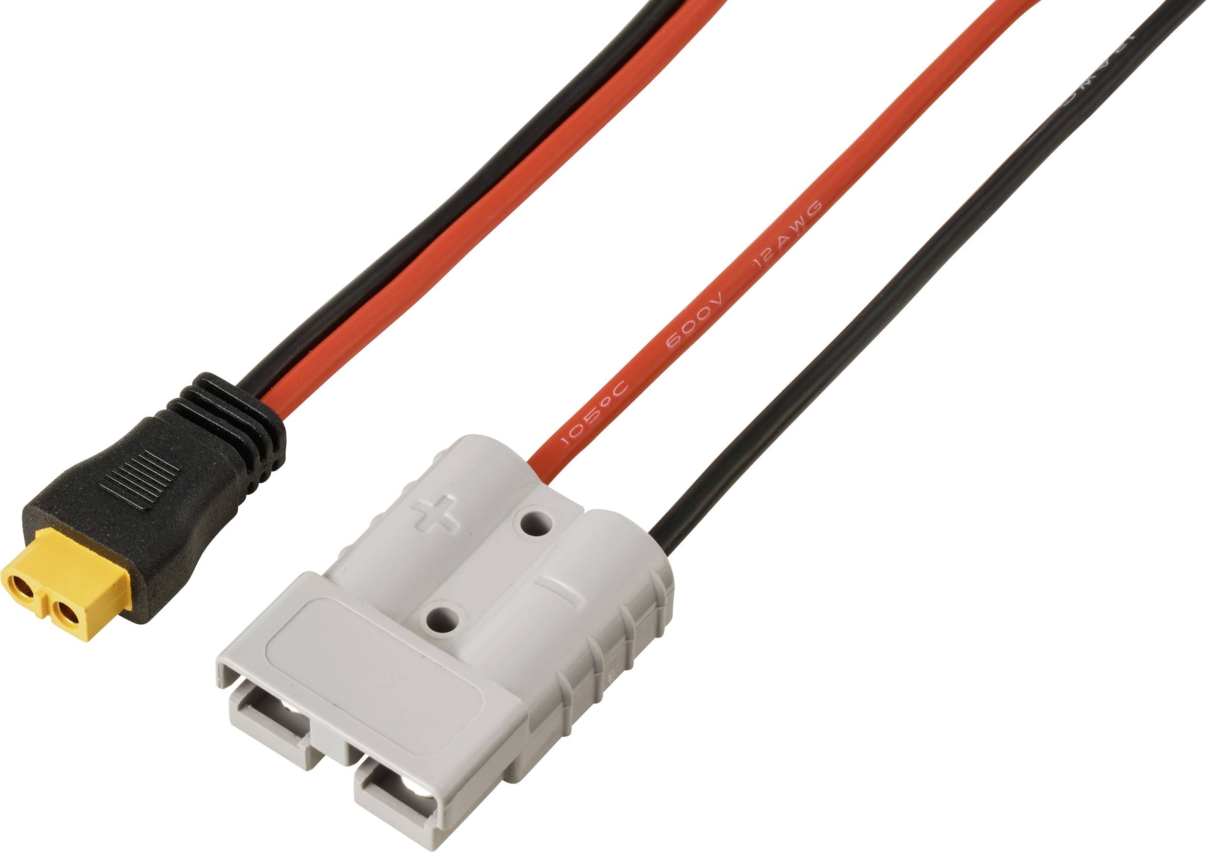 TRU COMPONENTS 50 A Akkuanschluss an XT60-Kabel 0,5 m TC-13619308 Schwarz, Rot Inhalt: 1 St.