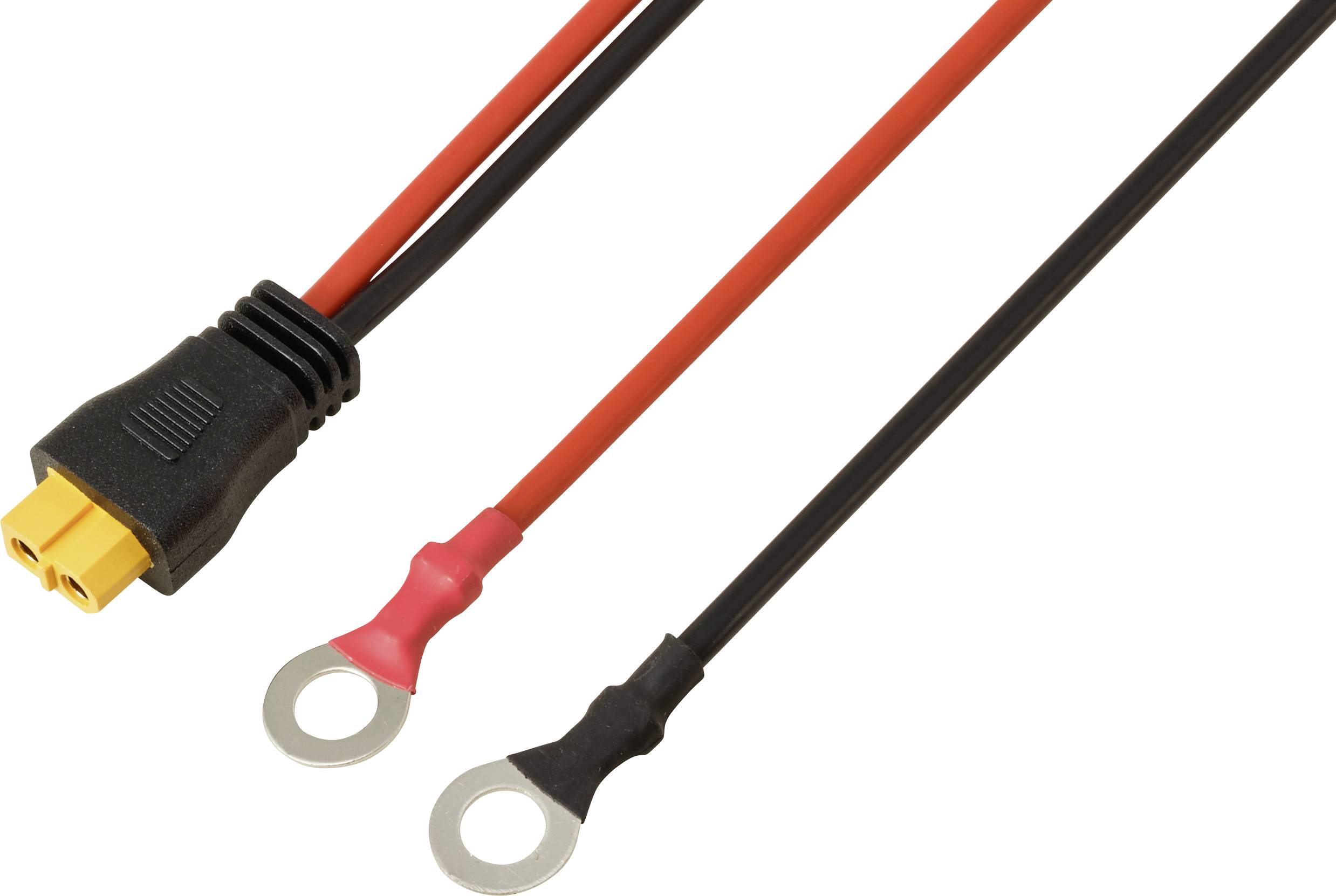 TRU COMPONENTS Ringkabelschuh zum XT60-Anschlusskabel 1 m TC-13619320 Schwarz, Rot Inhalt: 1 St.