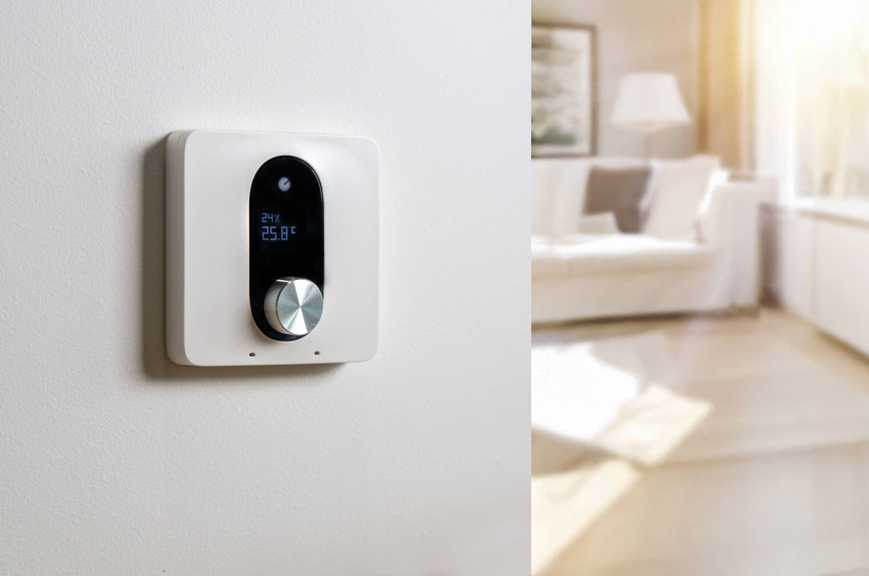 Shelly LinkedGo smartes Heizungsthermostat (Fußboden) Fußbodenheizungssteuerung, Raumthermostat Blu