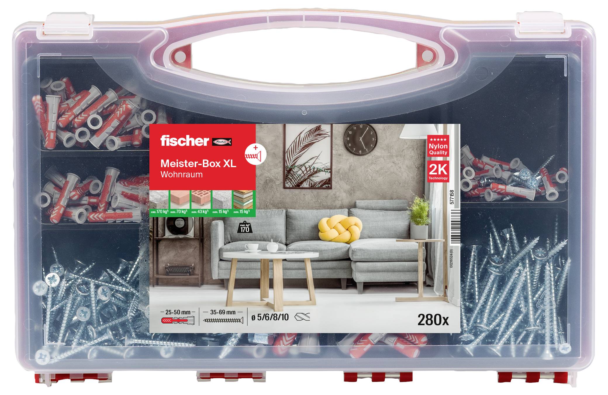 Fischer 577158 Meister-Box XL Befestigungsset 210St.