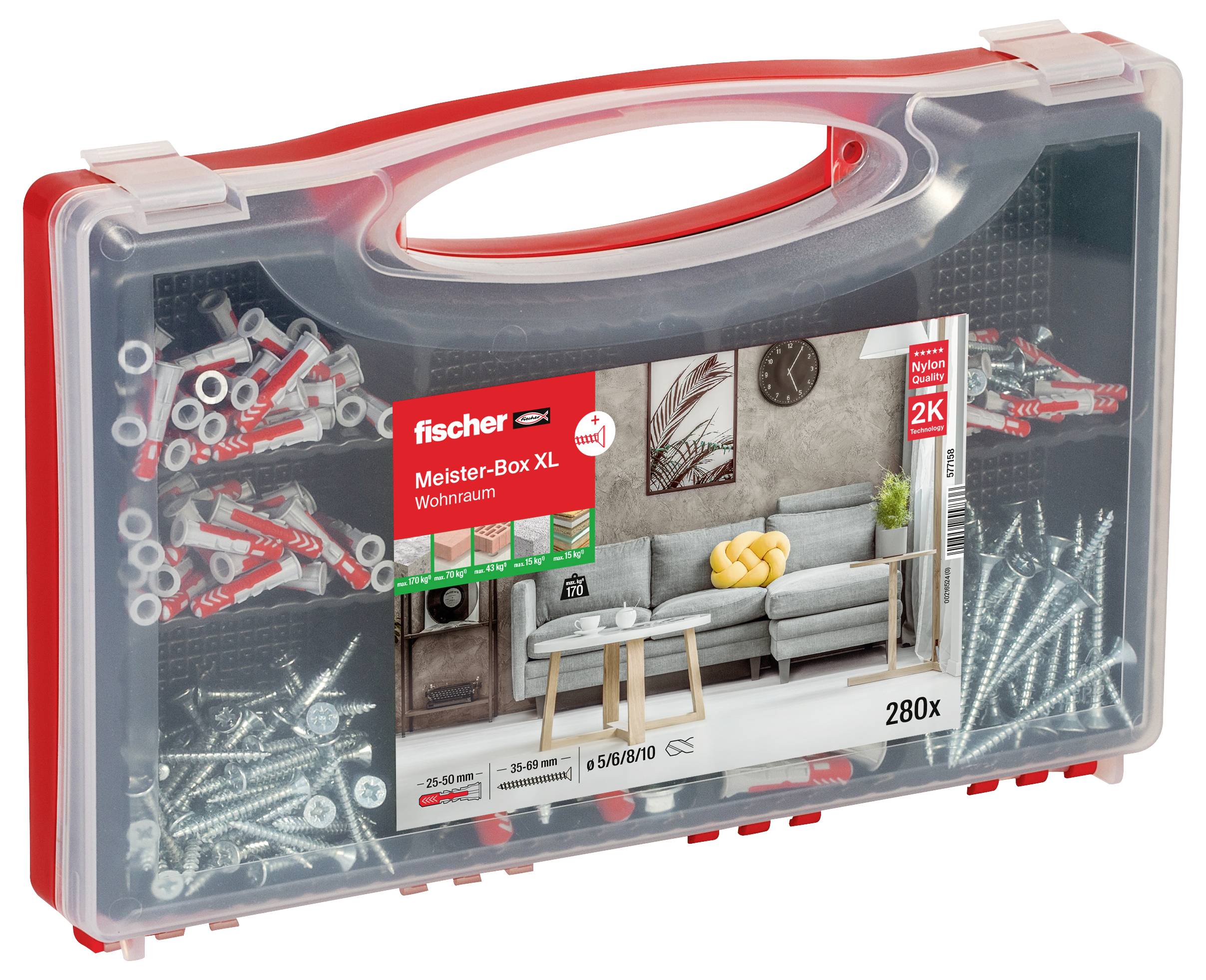 Fischer 577158 Meister-Box XL Befestigungsset 210 St.