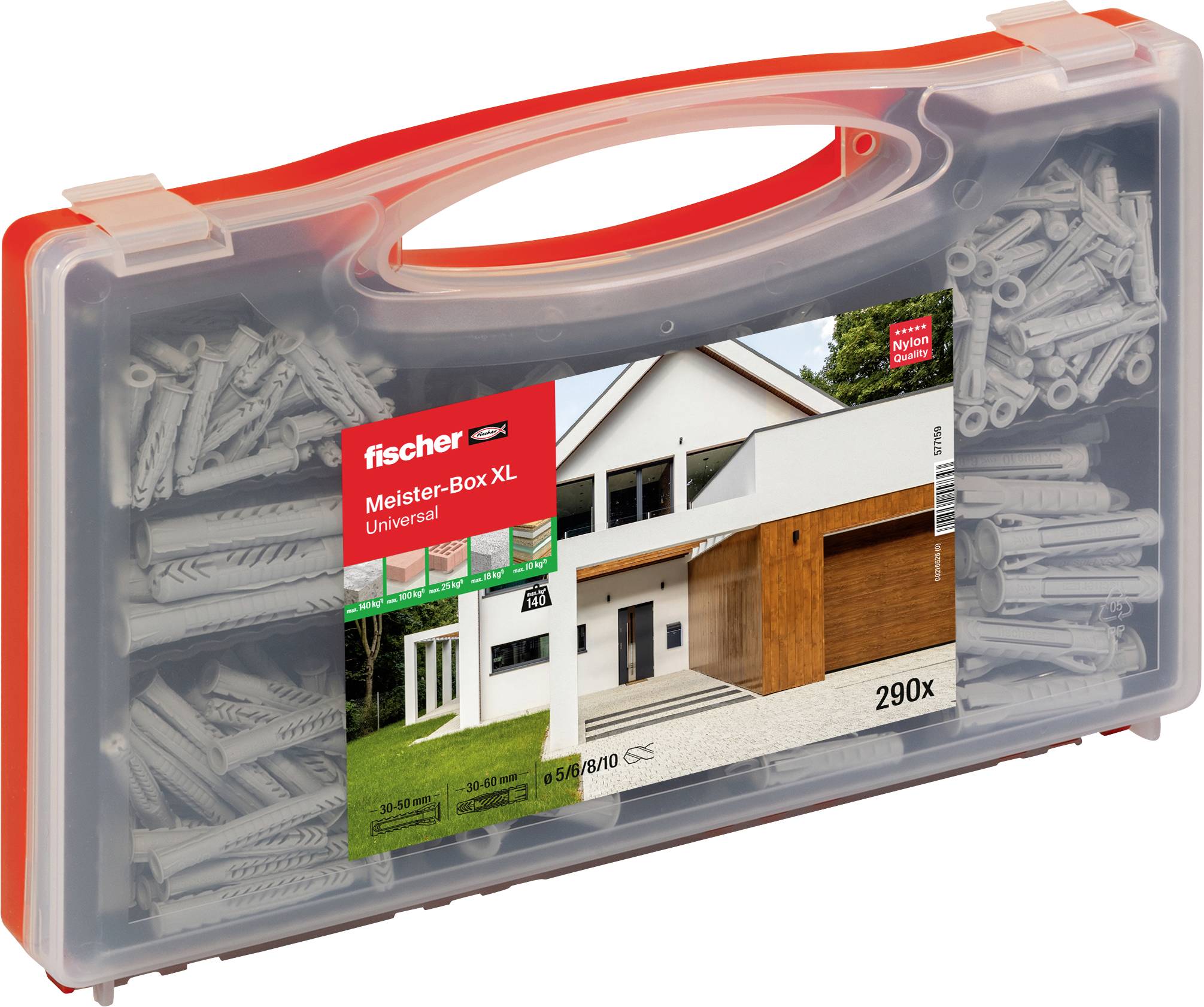 Fischer 577159 Meister-Box XL Dübel-Sortimentsbox 290 St.