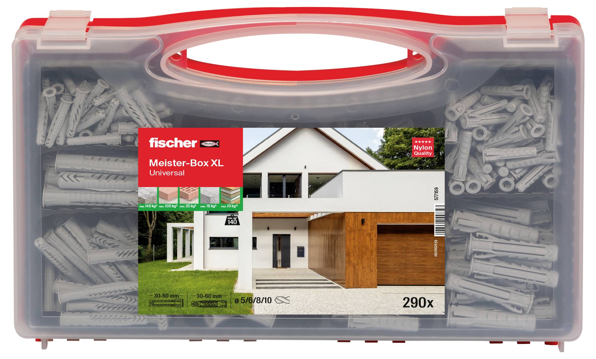 Fischer 577159 Meister-Box XL Dübel-Sortimentsbox 290 St.