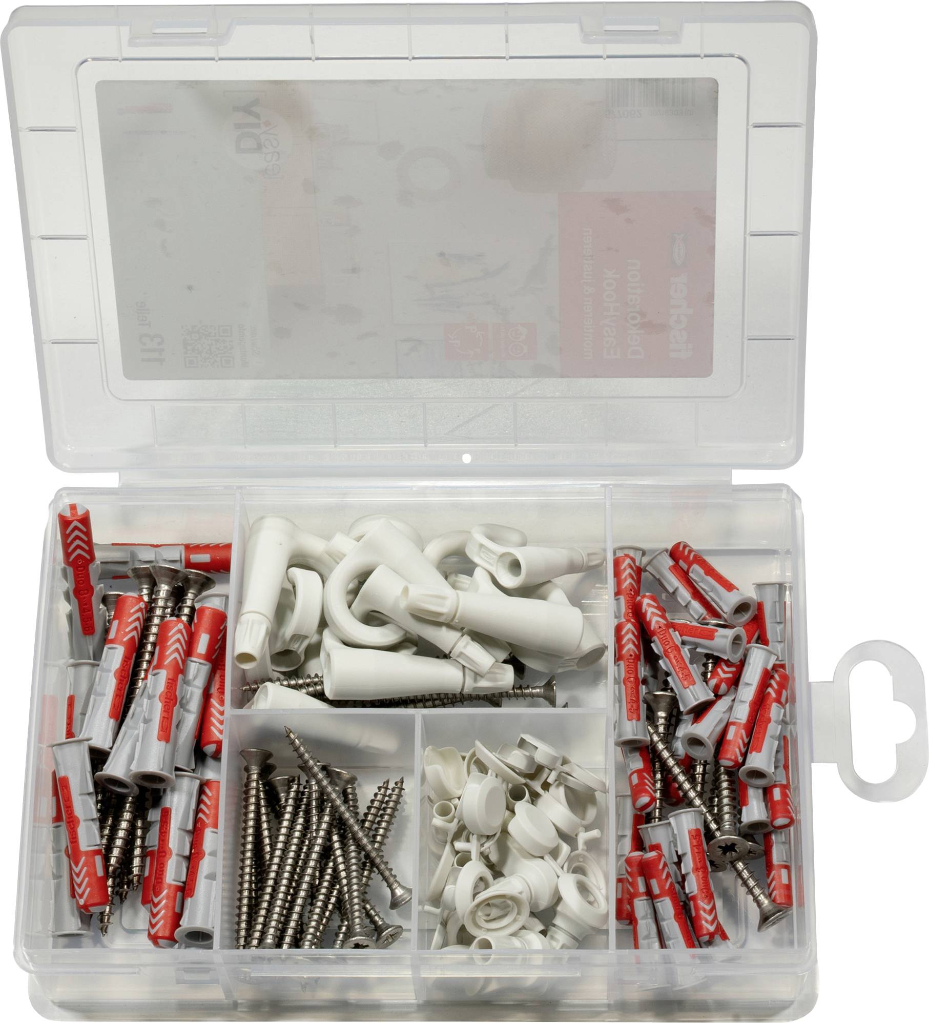 Fischer 577062 easyDIY EasyHook Dübel-Sortimentsbox 113St.