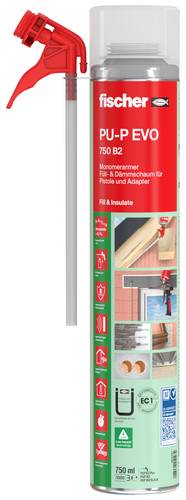 Fischer PU-P EVO 750 B2 Montageschaum Herstellerfarbe Weiß 563227 750ml