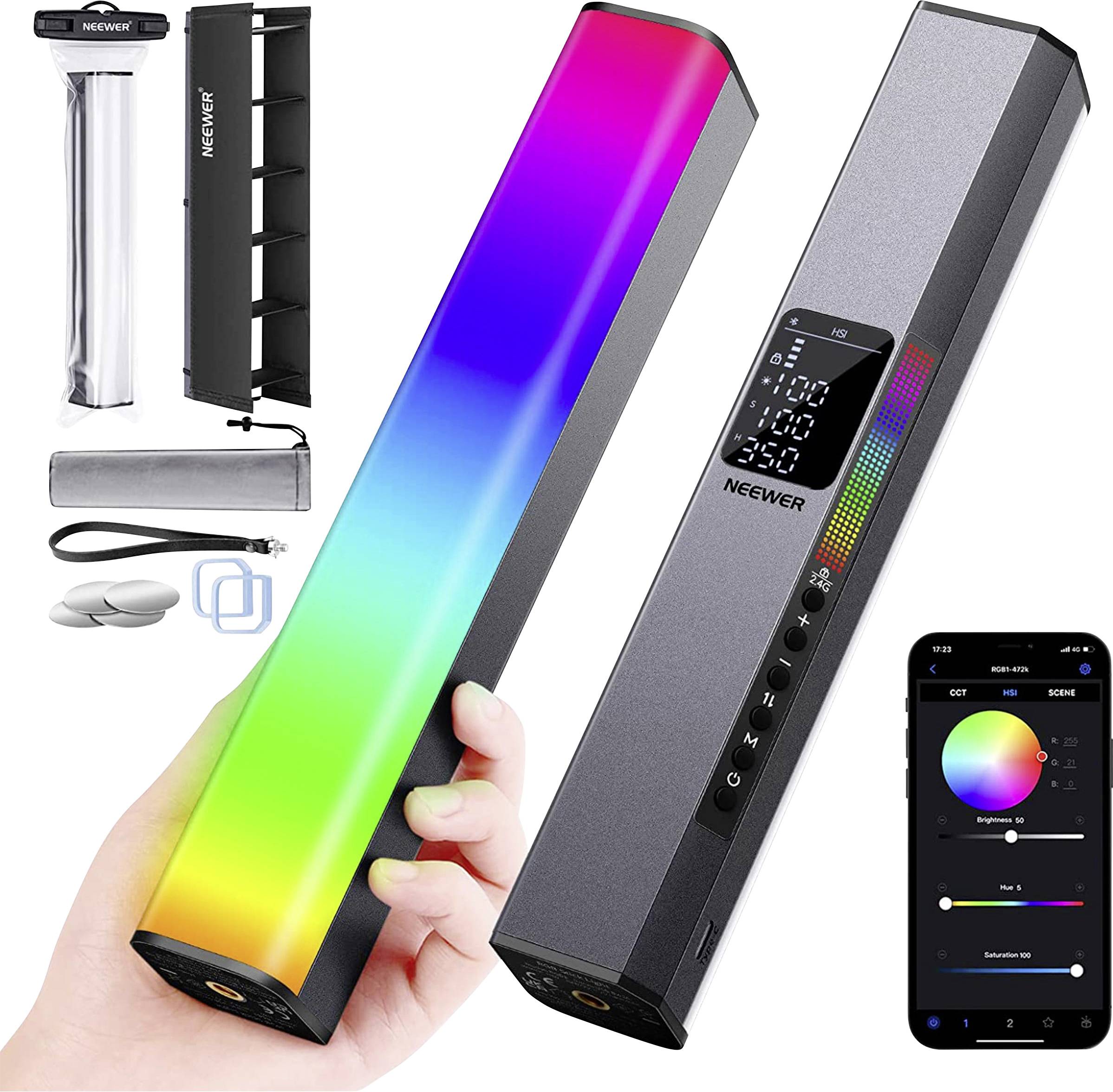 Neewer RGB1 10 Watt RGB LED Stablicht LED Videoleuchte Anzahl LEDs=150