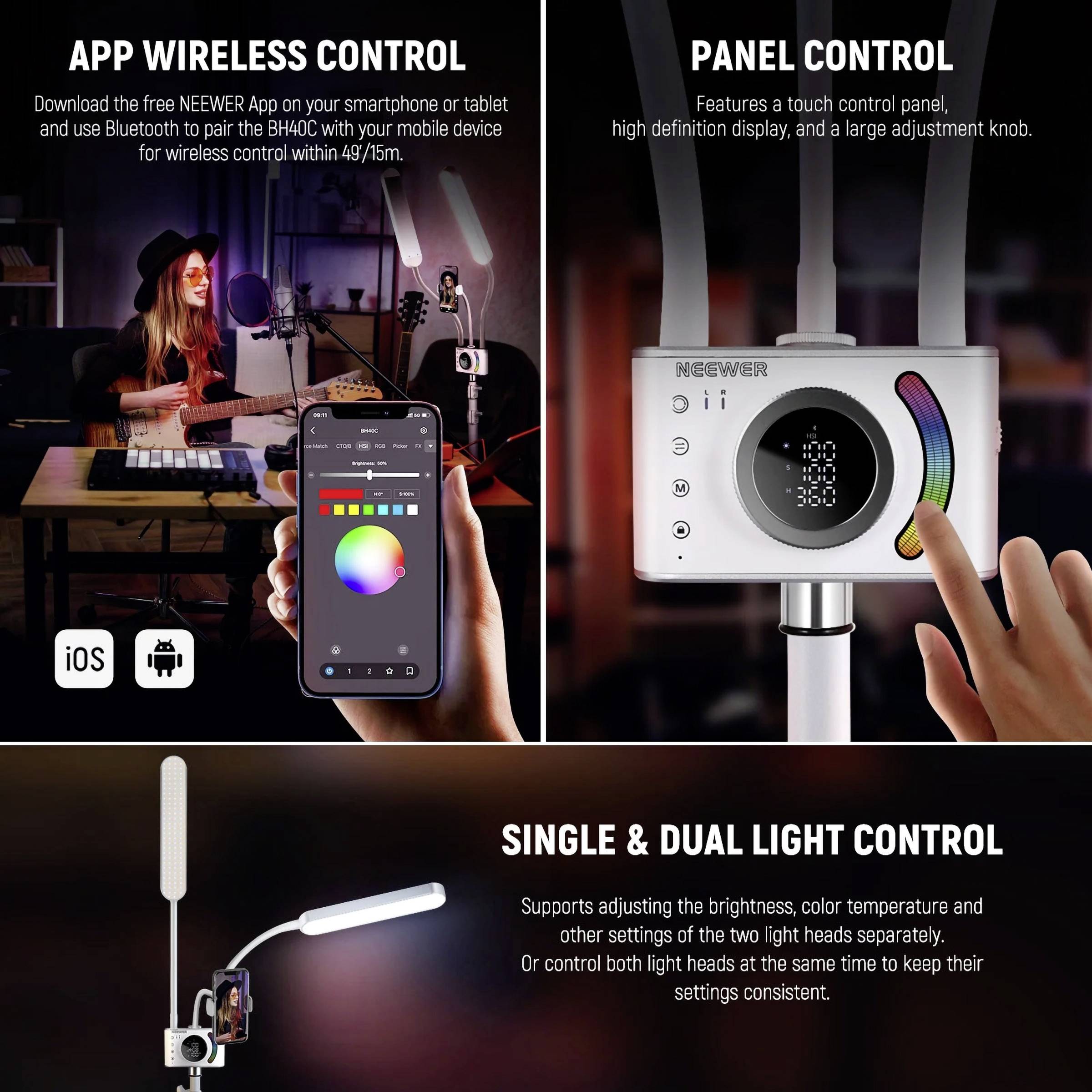 Neewer BH40C LED Videoleuchte