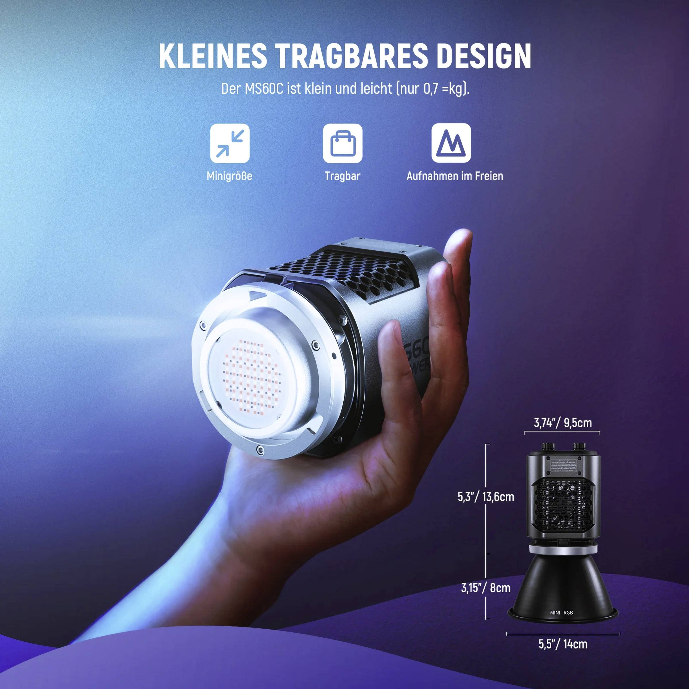 Neewer MS60C LED Videoleuchte