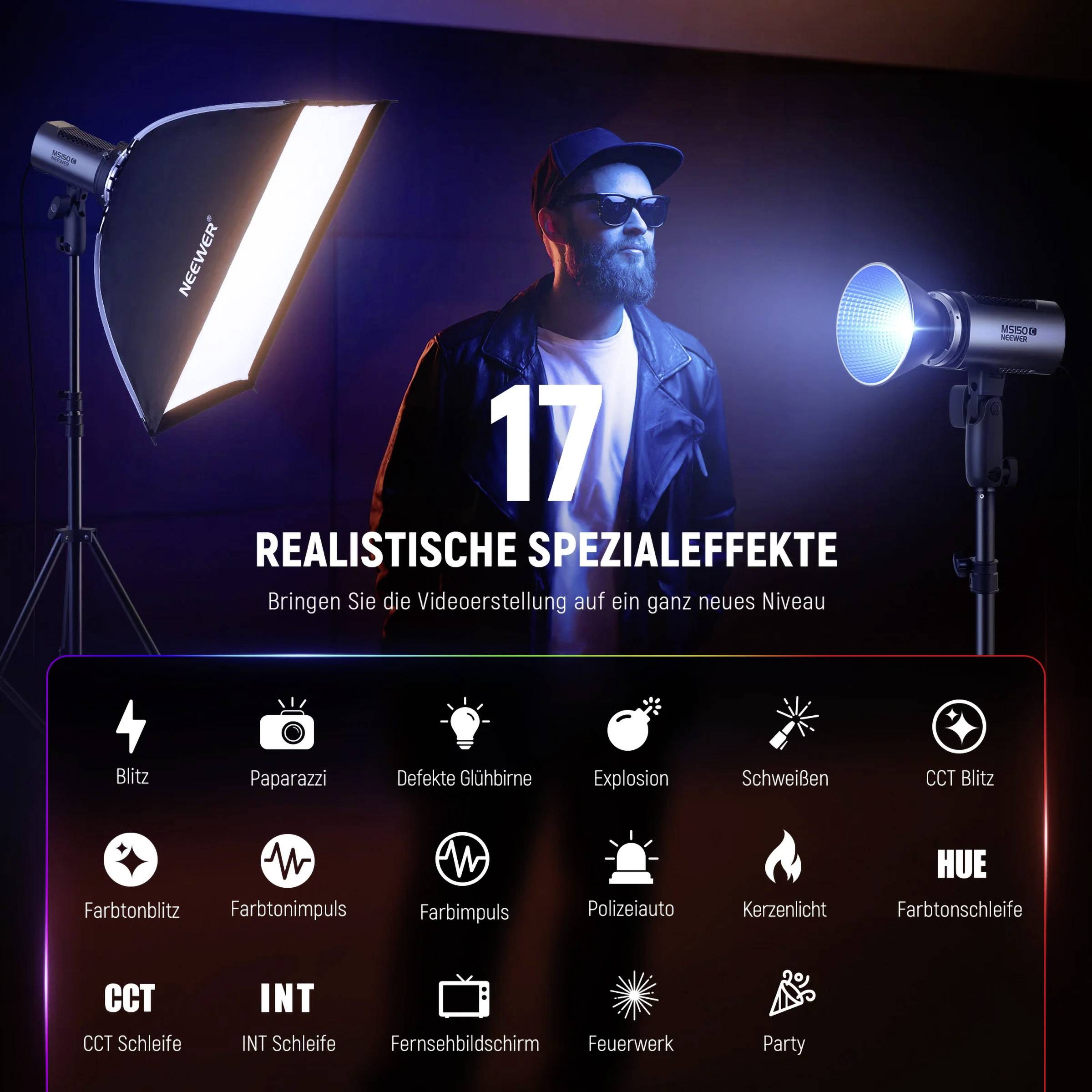 Neewer MS150C LED Videoleuchte