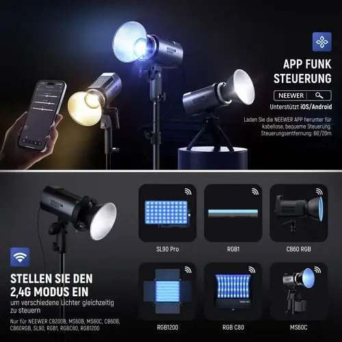 Neewer MS150C LED Videoleuchte Neewer MS150C LED Videoleuchte