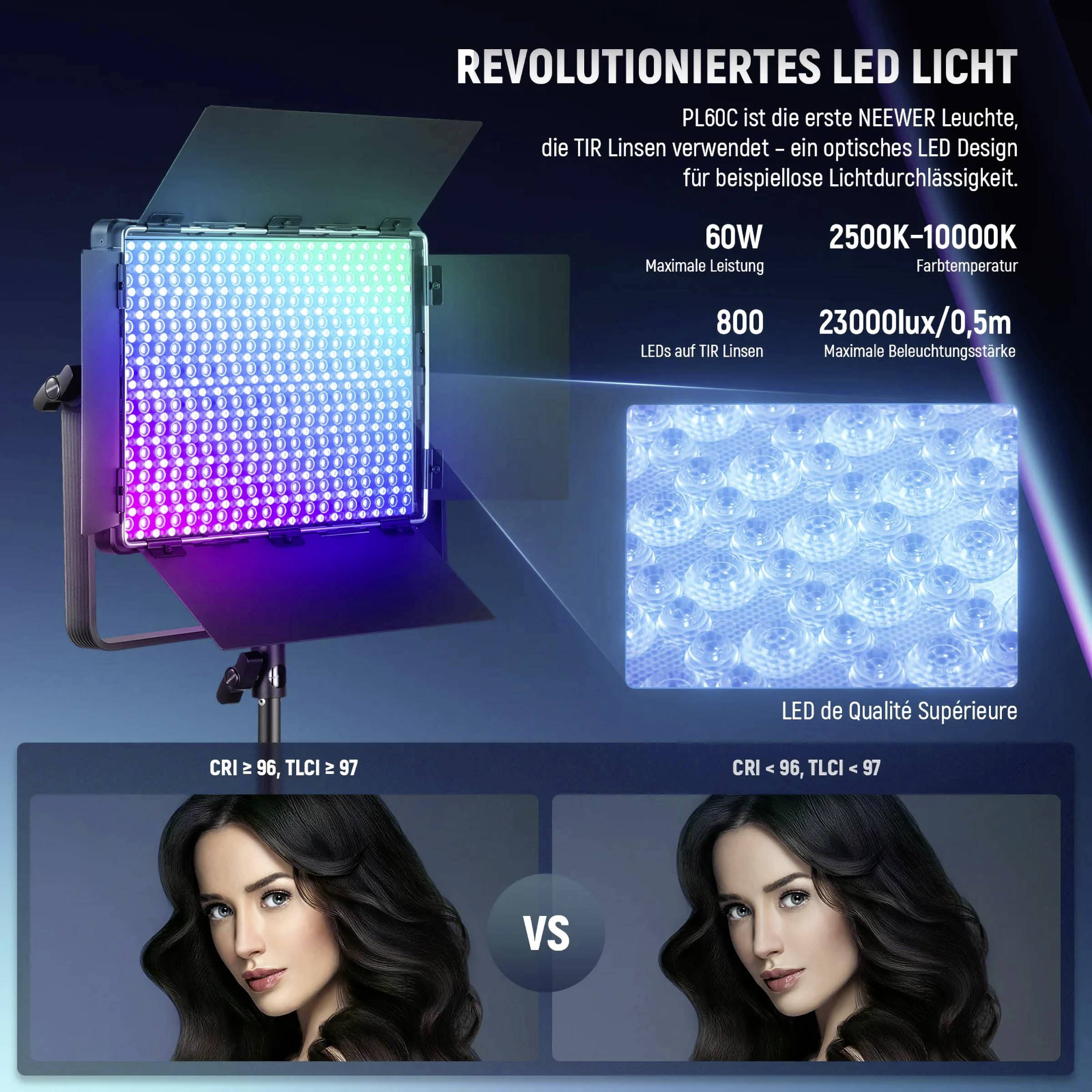 Neewer PL60C LED Videoleuchte